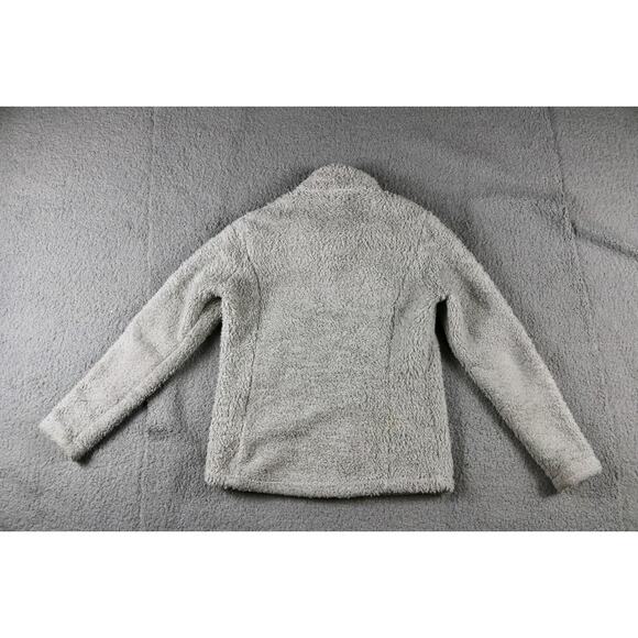 PATAGONIA Jacket Womens Xs Gray Sherpa Fleece Pull Over 3/4 Zip Sweater - Picture 3 of 9